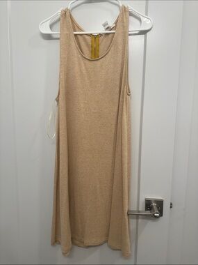 Sleeveless Beige Tank Dress